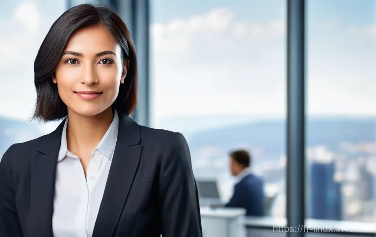 리눅스 자격증으로 가능했던 직무 전환 경험담 - **Prompt 1: The Ascending Linux Professional**
    "A confident, well-dressed professional (can be m...