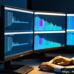 Home 18 리눅스 실무에서 요구되는 필수 기술 정리 - A modern Linux system administrator working intently at a sleek, dimly lit workstation filled with m...